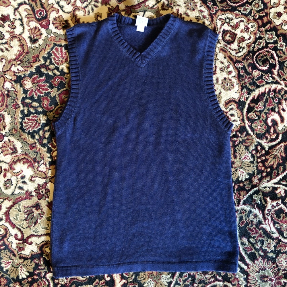 Old navy Navy Blue Knit pull over vest 12